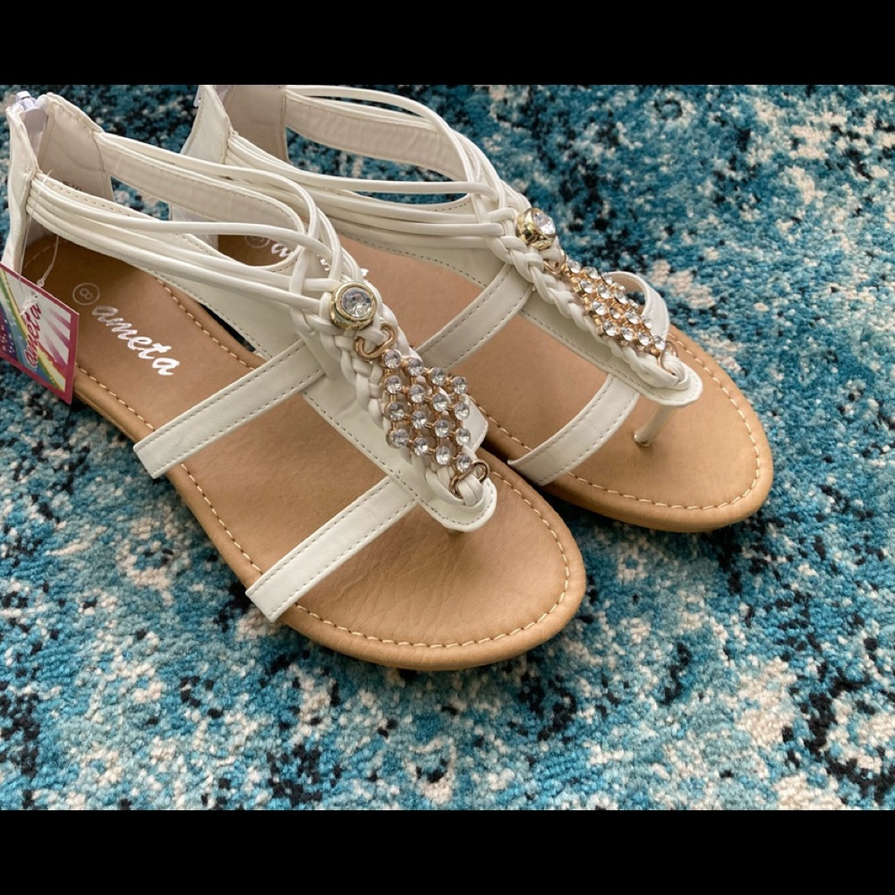 White strap sandals